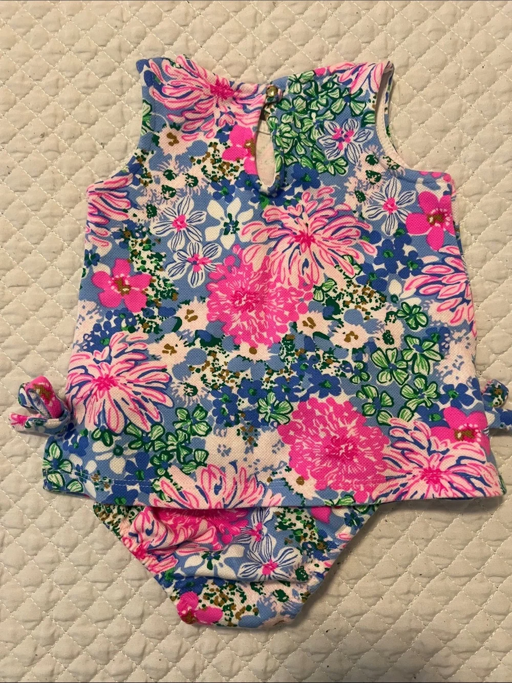 Baby Lilly Pink & Blue Floral Shift Dress